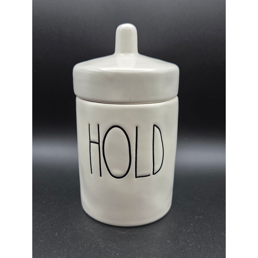 Rae Dunn Artisan Collection Ceramic HOLD Canister Jar With Lid